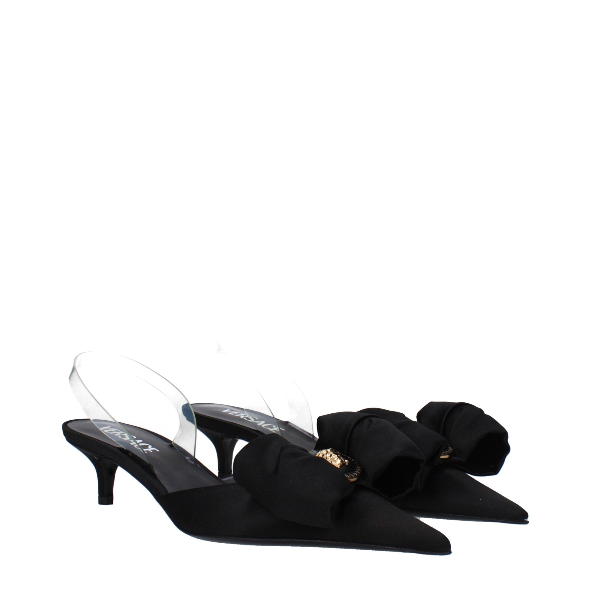 Versace Black Satin Sandal: Elegance Redefined