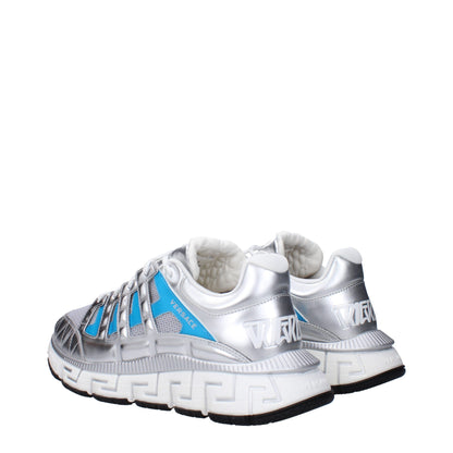 Versace Gray Fabric Sneakers - Sporty Glam Statement Footwear