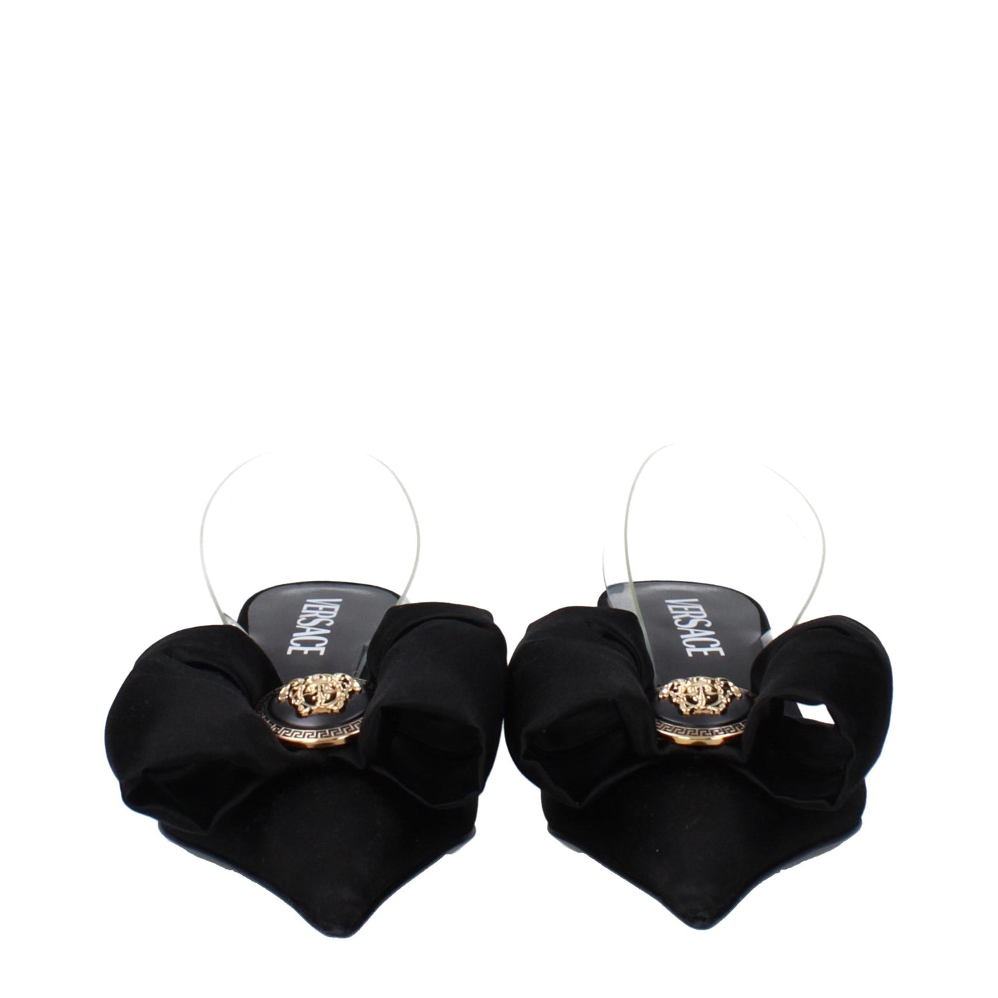 Versace Black Satin Sandal: Elegance Redefined