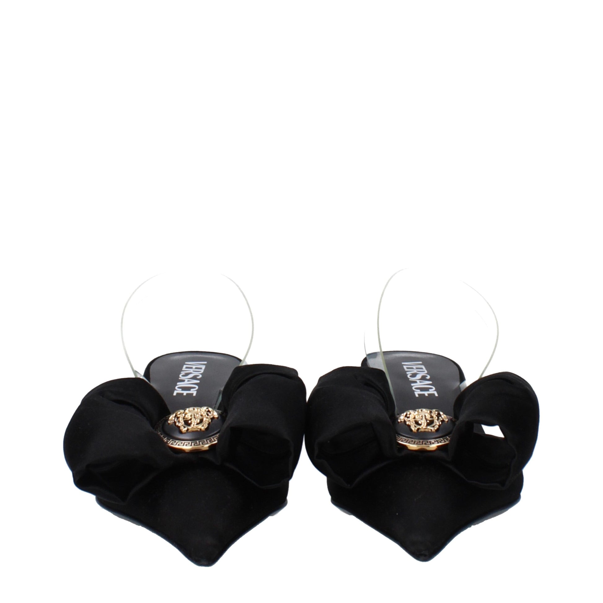 Versace Black Satin Sandal: Elegance Redefined