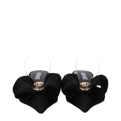 Versace Black Satin Sandal: Elegance Redefined