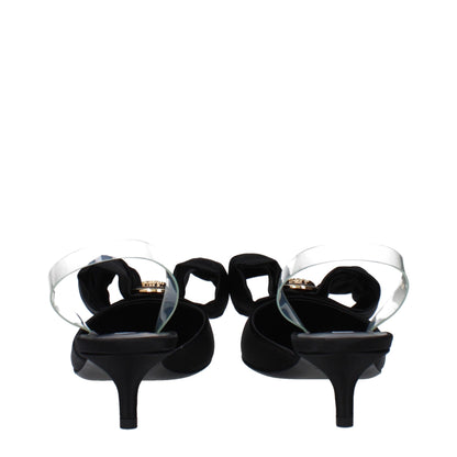 Versace Black Satin Sandal: Elegance Redefined