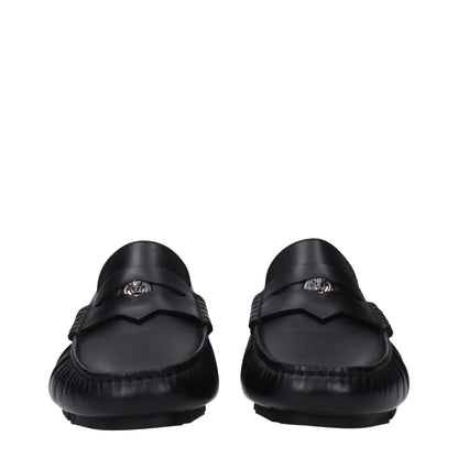 Versace Black Leather Loafer