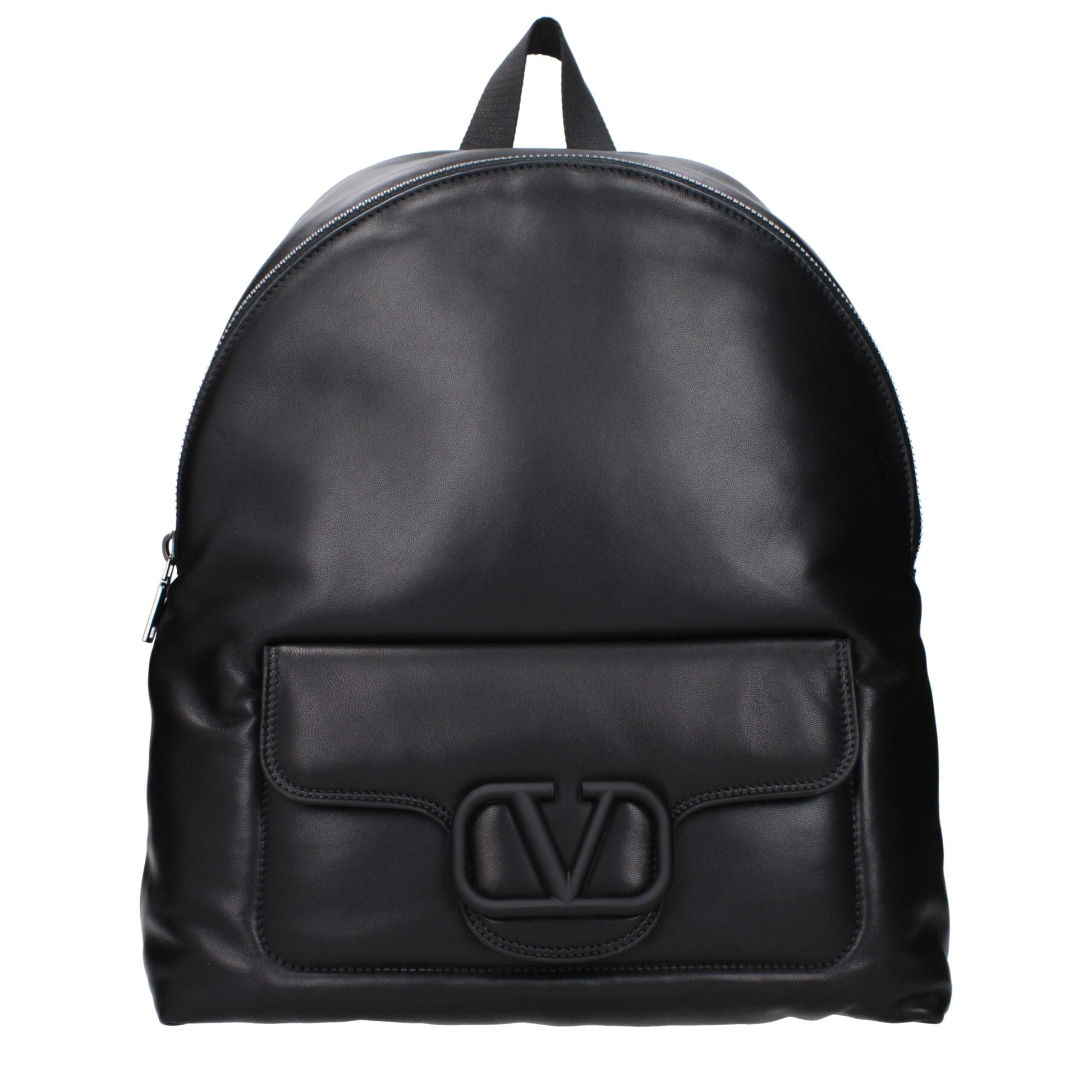 Valentino Garavani Black Leather Backpack