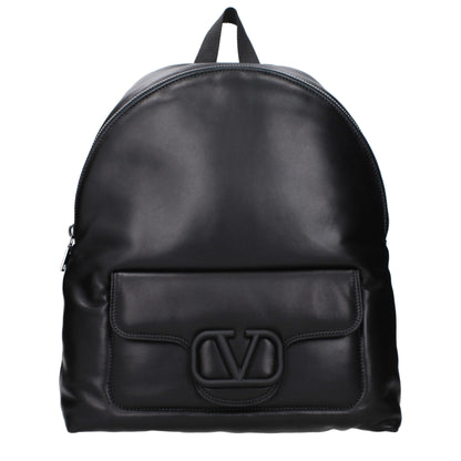 Valentino Garavani Black Leather Backpack