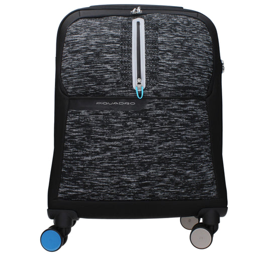 Piquadro Black Fabric Trolley Bag
