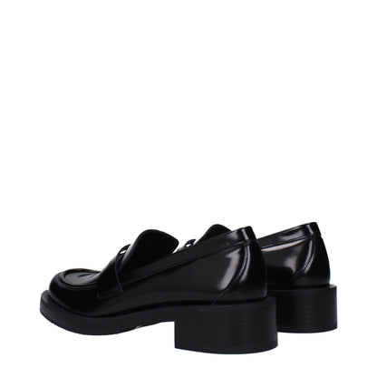 Stuart Weitzman Black Leather Loafer