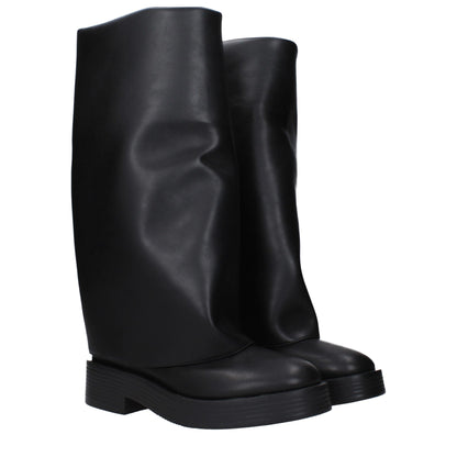 Casadei Black Leather Boot
