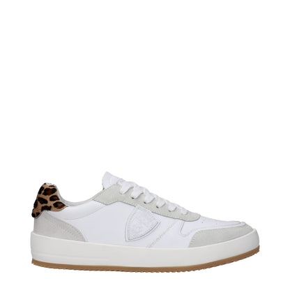 Philippe Model White Leather Sneakers
