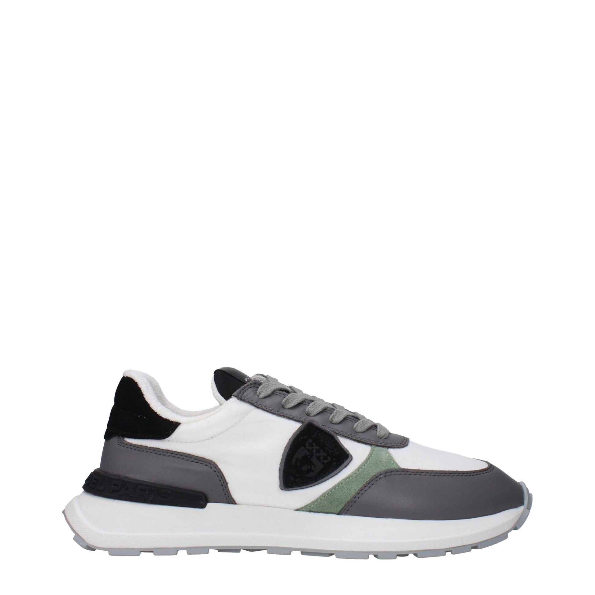 Philippe Model White Fabric Sneakers