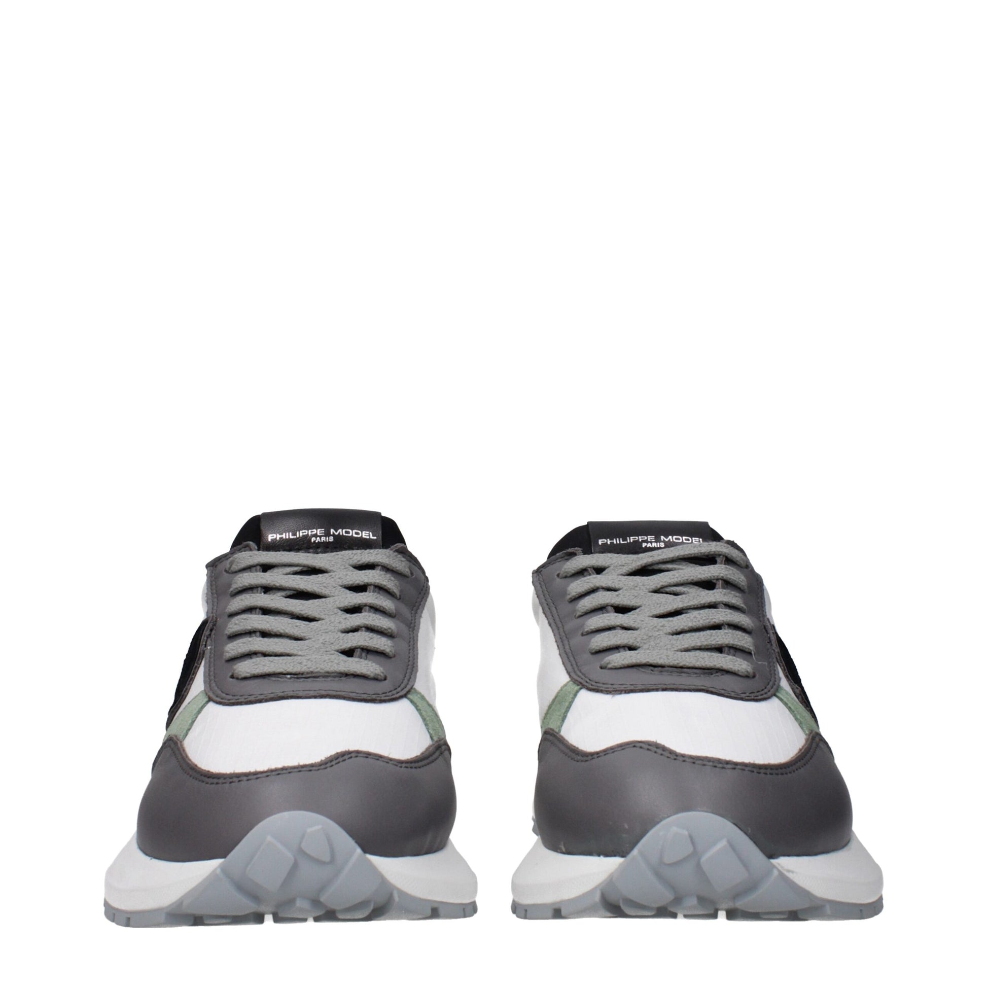 Philippe Model White Fabric Sneakers