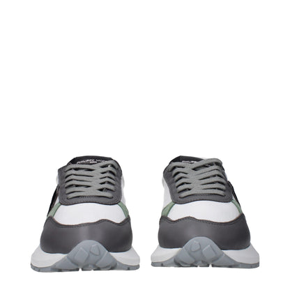 Philippe Model White Fabric Sneakers
