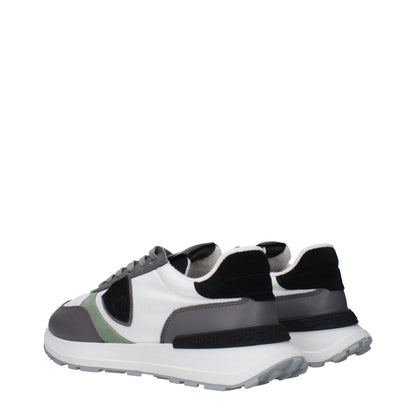 Philippe Model White Fabric Sneakers