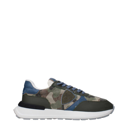 Philippe Model Green Fabric Sneakers