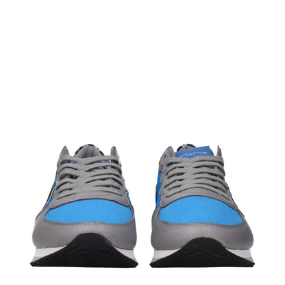 Philippe Model Blue Fabric Sneakers