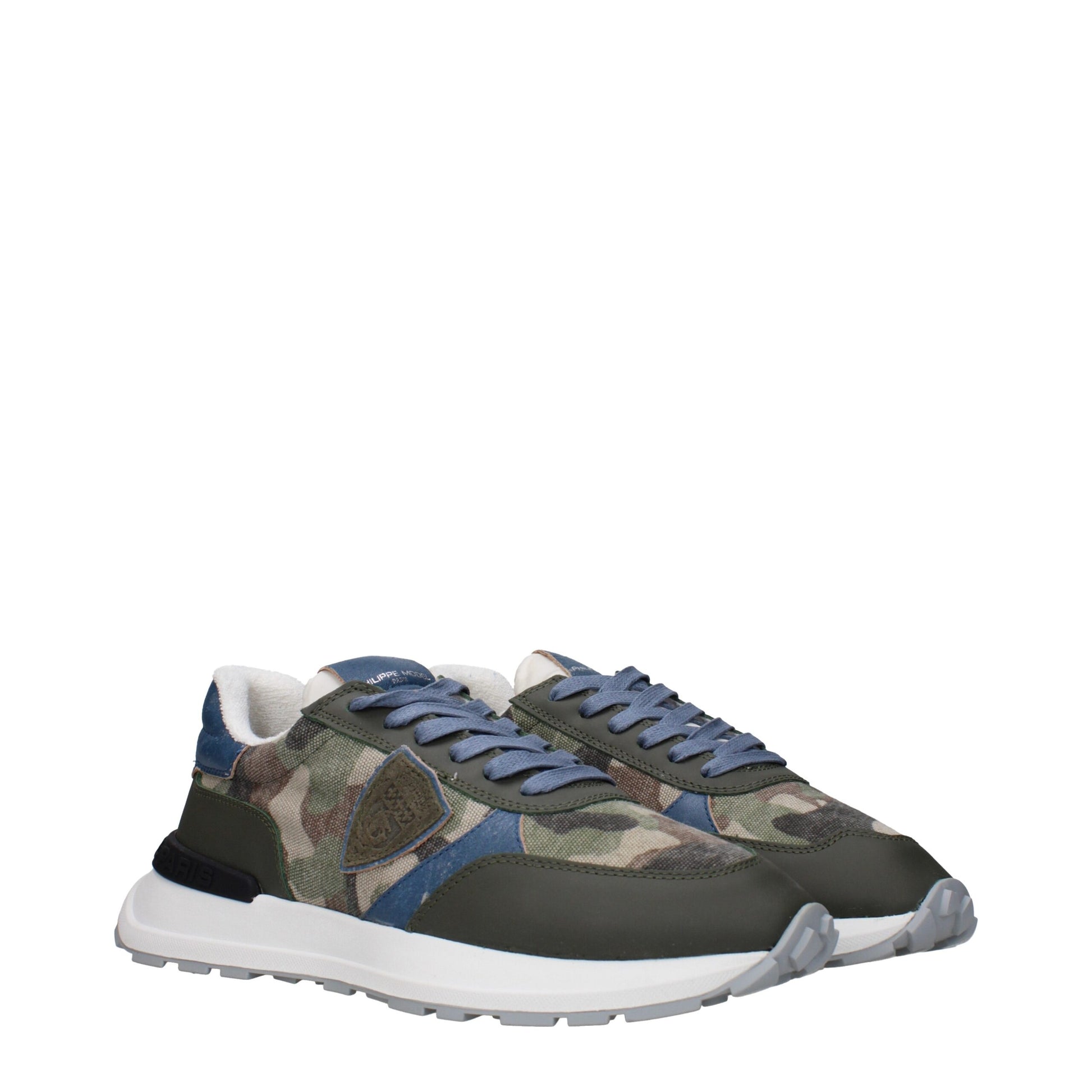 Philippe Model Green Fabric Sneakers