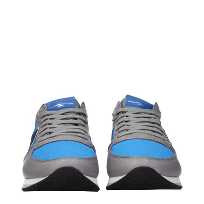 Philippe Model Blue Fabric Sneakers