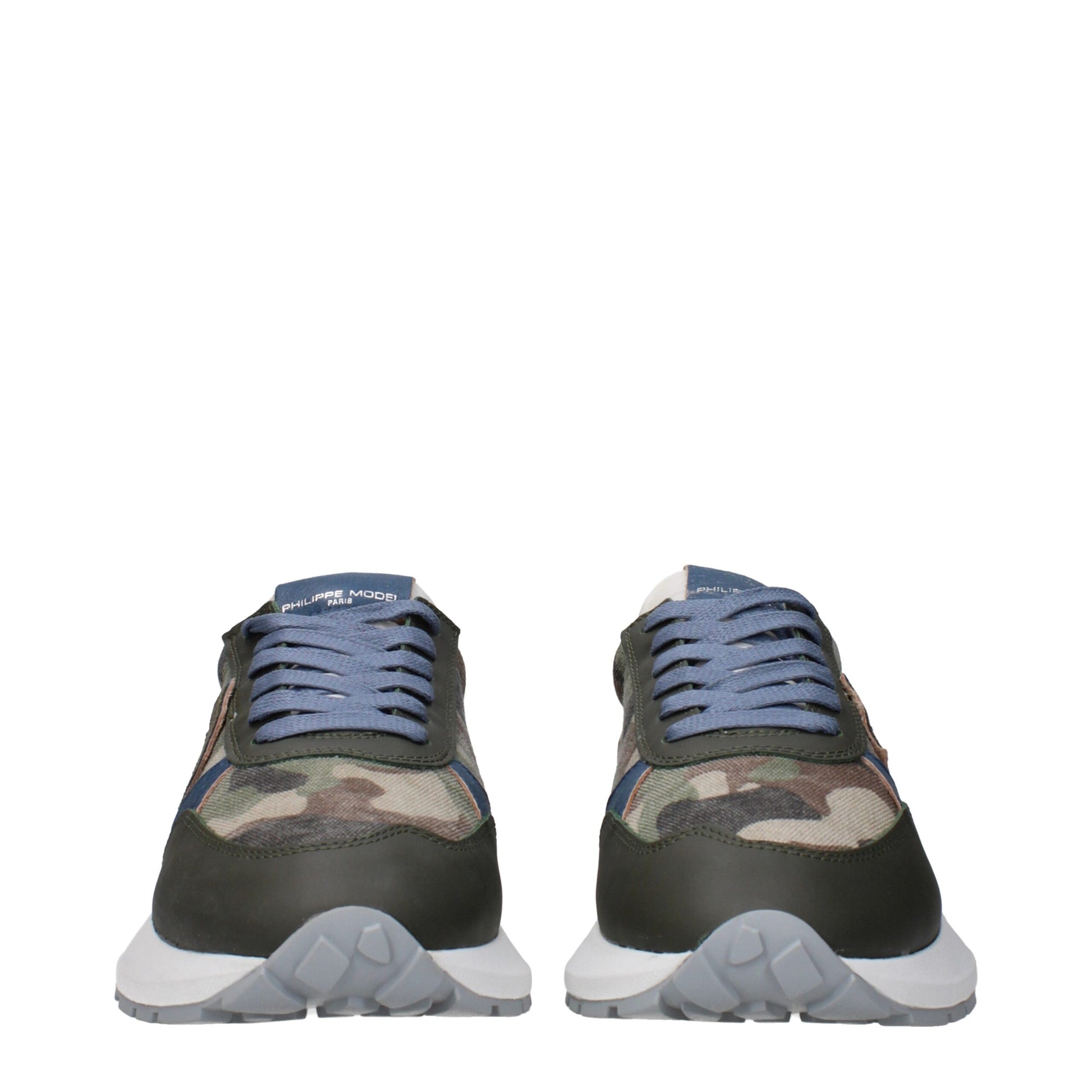 Philippe Model Green Fabric Sneakers
