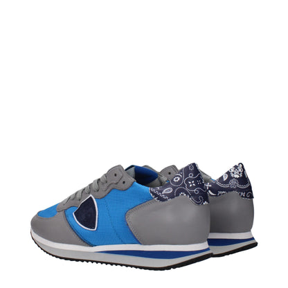 Philippe Model Blue Fabric Sneakers