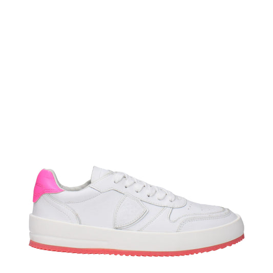 Philippe Model White Leather Sneakers – Vintage Style and Modern Comfort