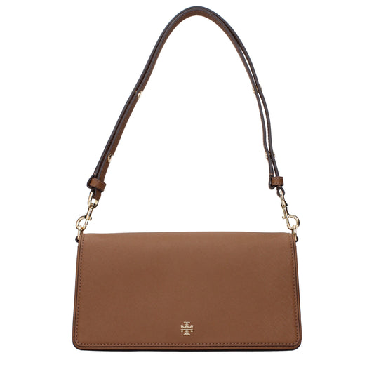 Tory Burch Brown Leather Shoulder Bag - Timeless Elegance