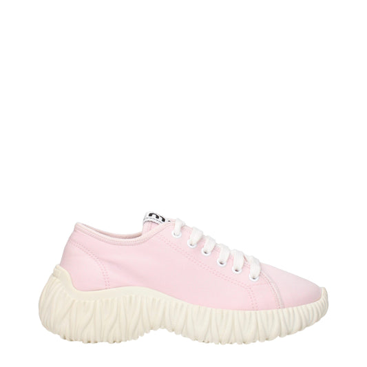 Miu Miu Pink Fabric Low Tops - Elegant Sneakers for Every Occasion