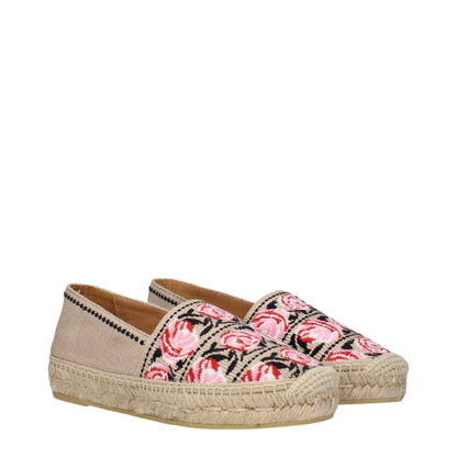 Prada Beige, Pink & Black Espadrilles