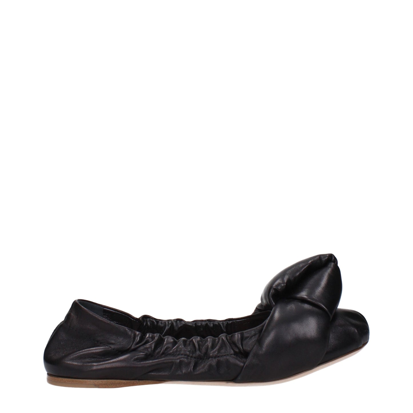Miu Miu Black Leather Ballet Flats - Effortless Elegance