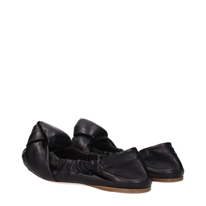 Miu Miu Black Leather Ballet Flats - Effortless Elegance