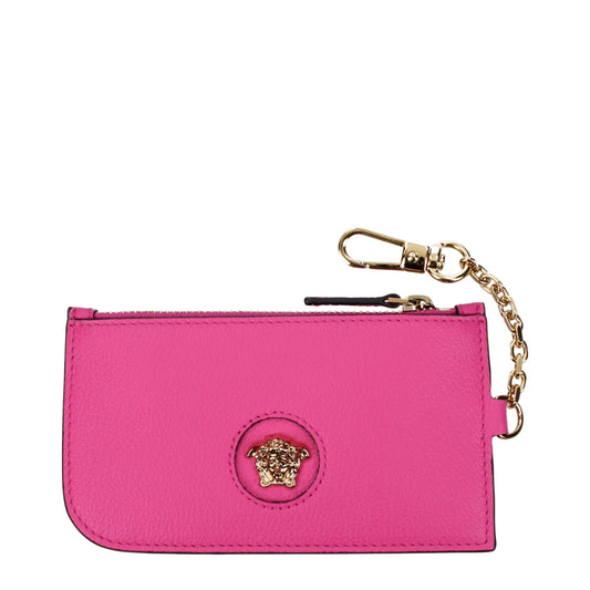Versace Fuchsia Leather Coin Purse