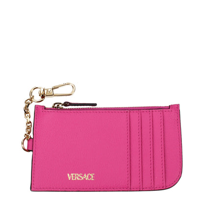 Versace Fuchsia Leather Coin Purse