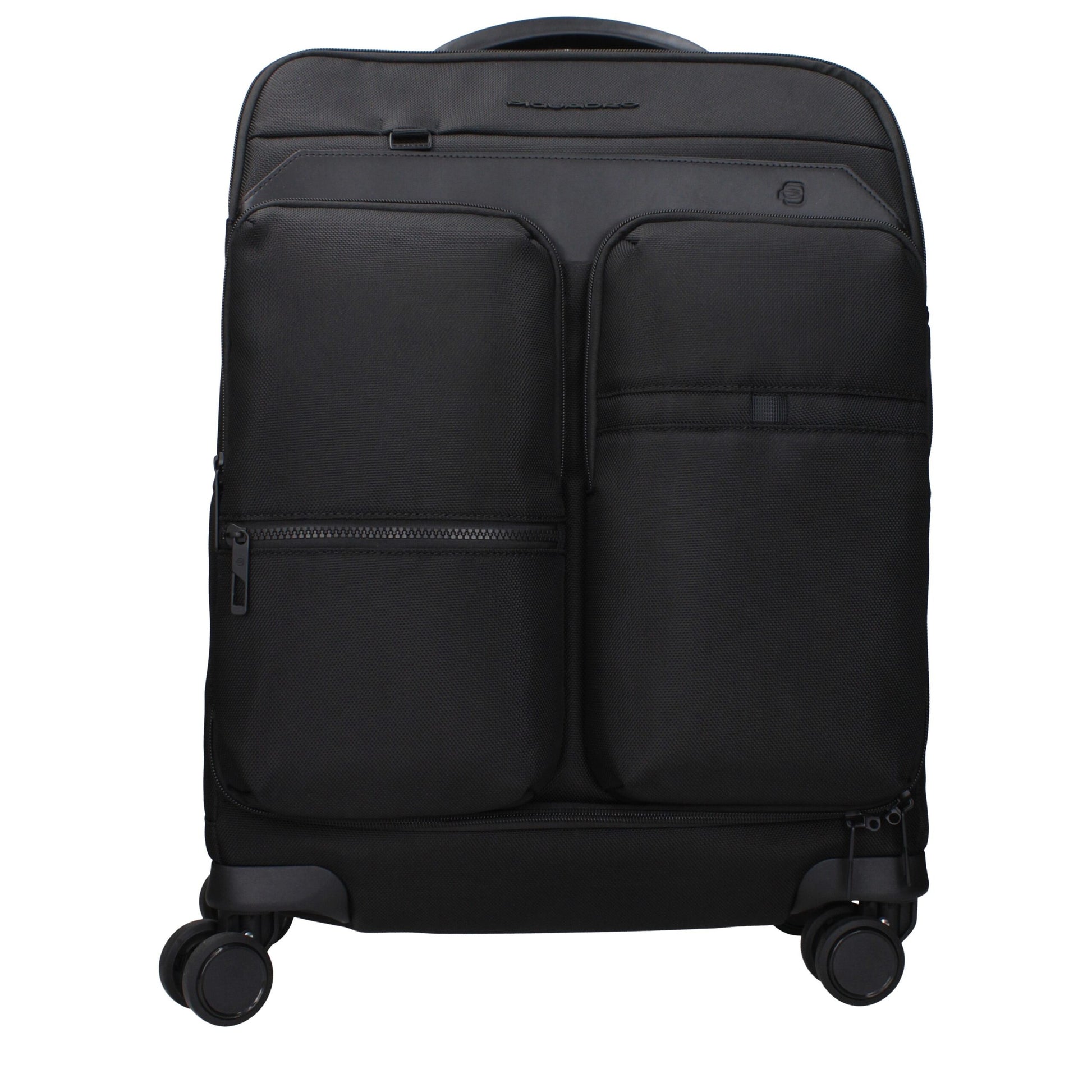 Piquadro Black Fabric Trolley Luggage