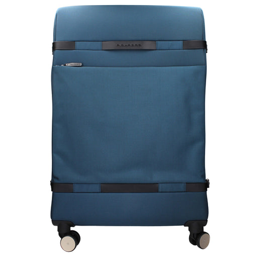 Piquadro Blue Fabric Trolley Luggage