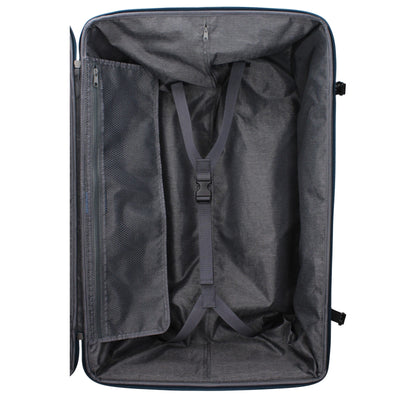 Piquadro Blue Fabric Trolley Luggage