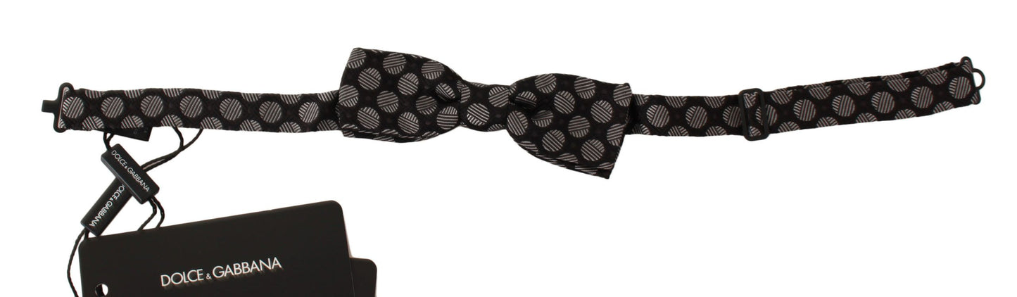  - Elegant Polka Dot Silk Bow Tie