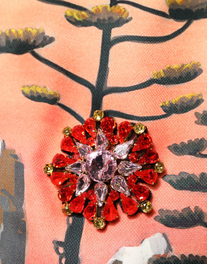 Dolce & Gabbana Multicolor Crystal Embellished A-line Mini Dress