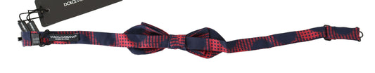  - Elegant Red Checkered Silk Bow Tie