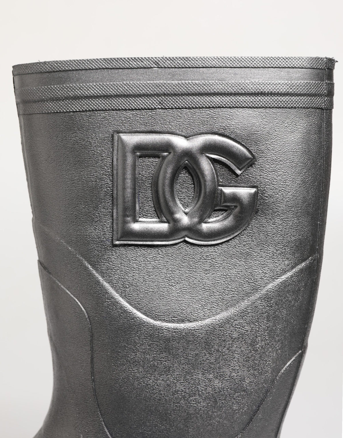 Dolce & Gabbana Metallic Silver Pull On Rain Boots