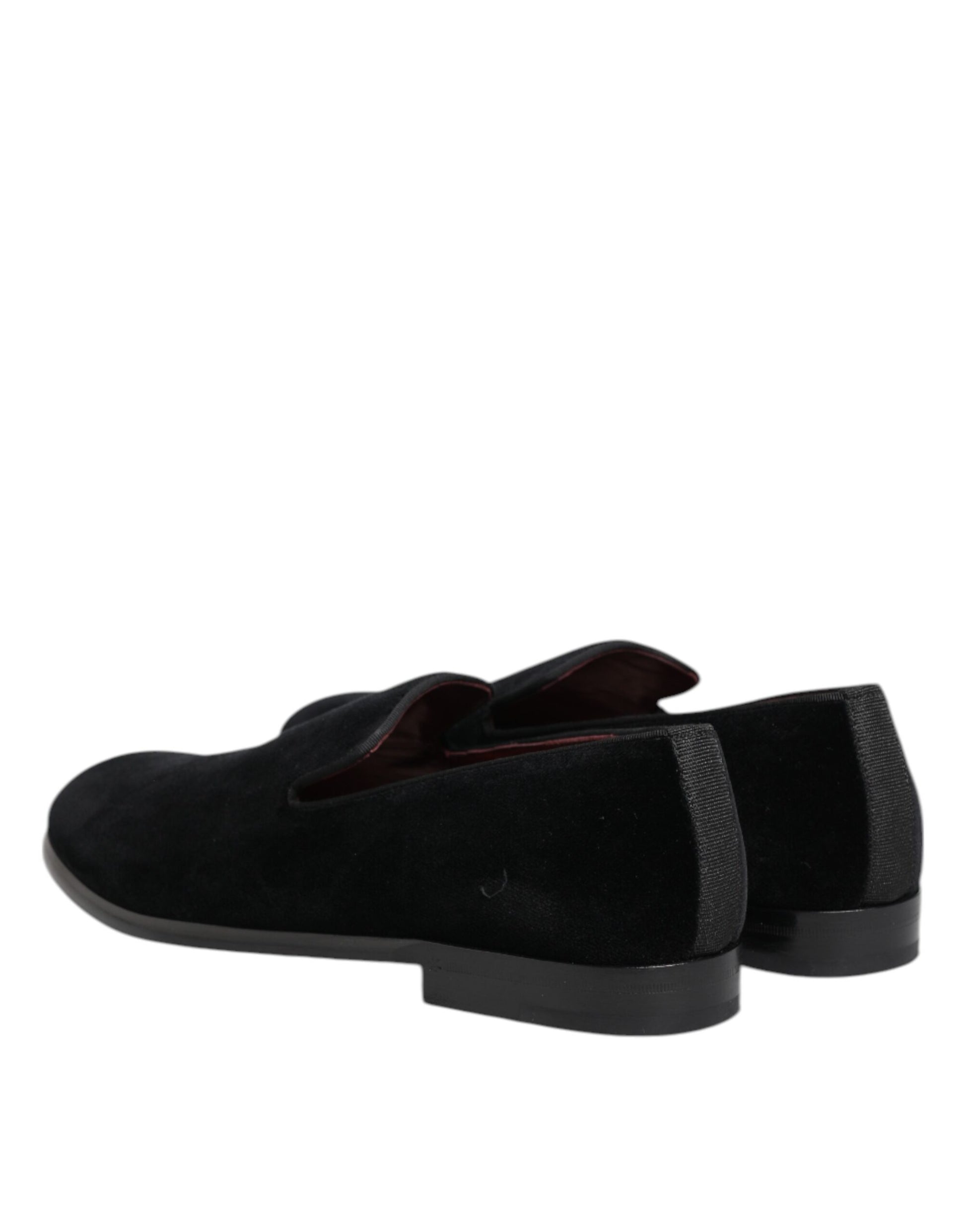 Dolce & Gabbana Black Velvet Loafers - Men’s Formal Dress Shoes
