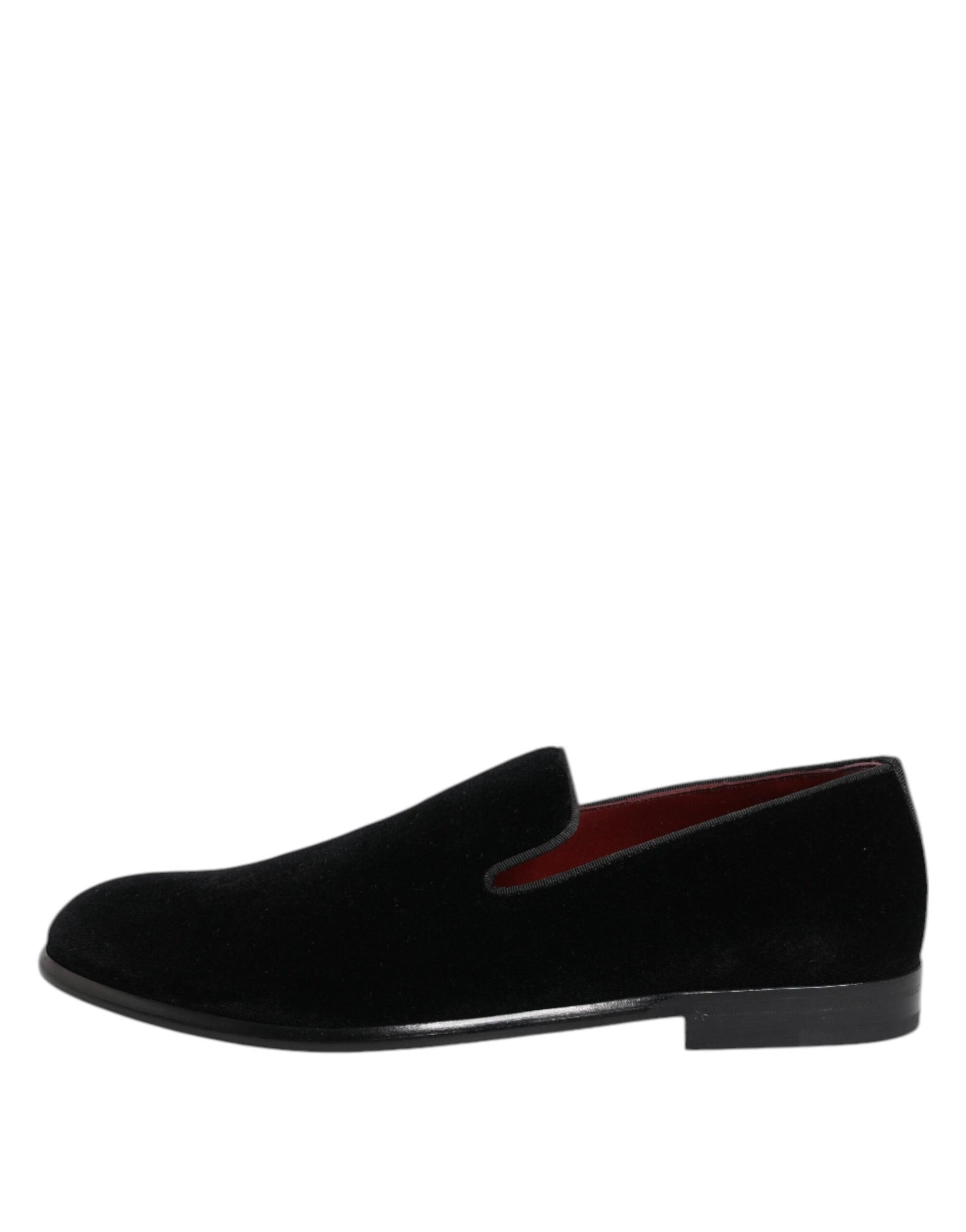 Dolce & Gabbana Black Velvet Loafers - Men’s Formal Dress Shoes