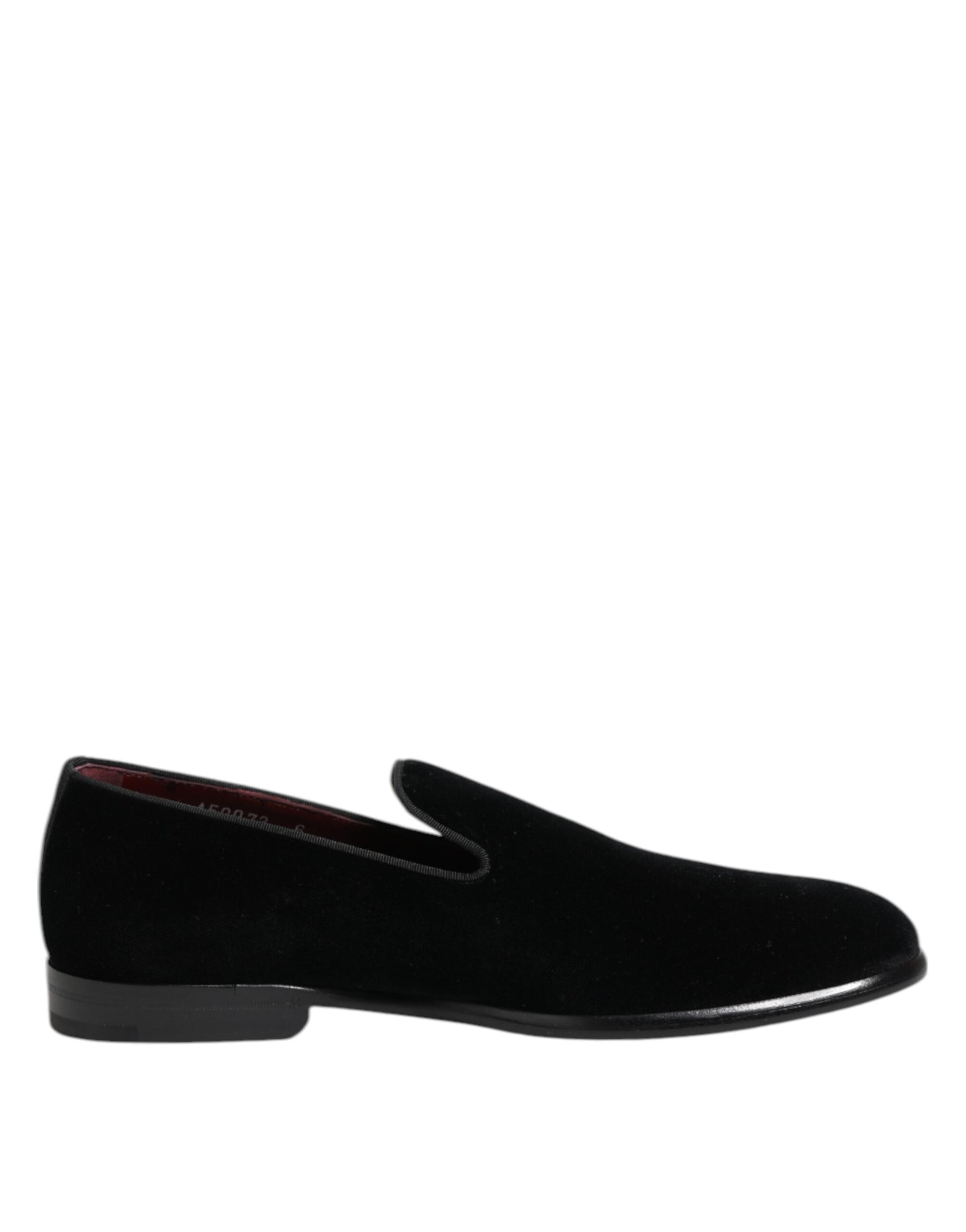 Dolce & Gabbana Black Velvet Loafers - Men’s Formal Dress Shoes