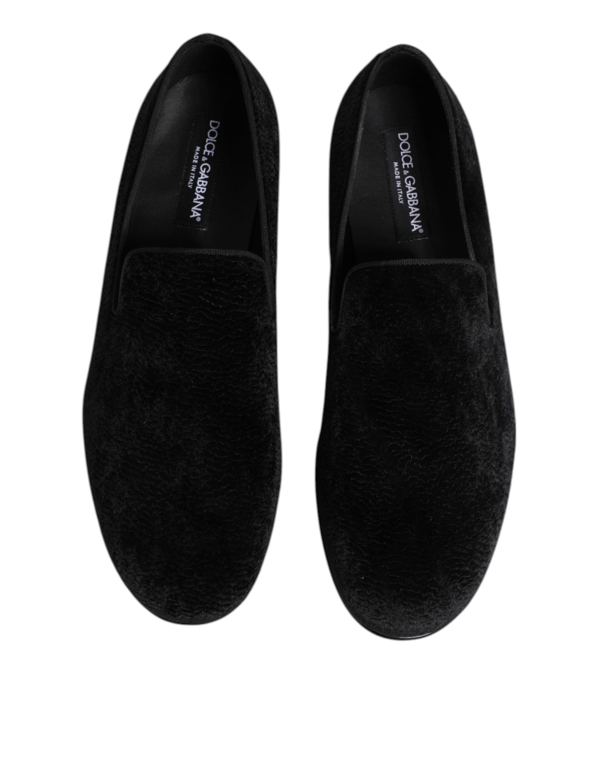 Dolce & Gabbana Black Jacquard Loafers – Exquisite Formal Men's Dress Shoes
