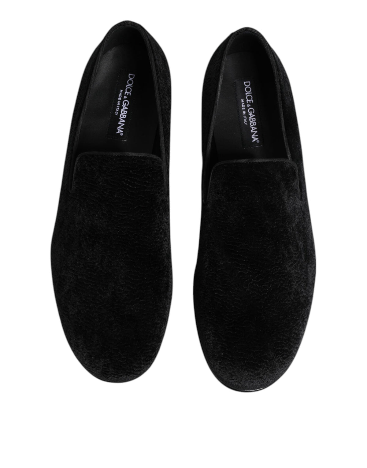 Dolce & Gabbana Black Jacquard Loafers – Exquisite Formal Men's Dress Shoes