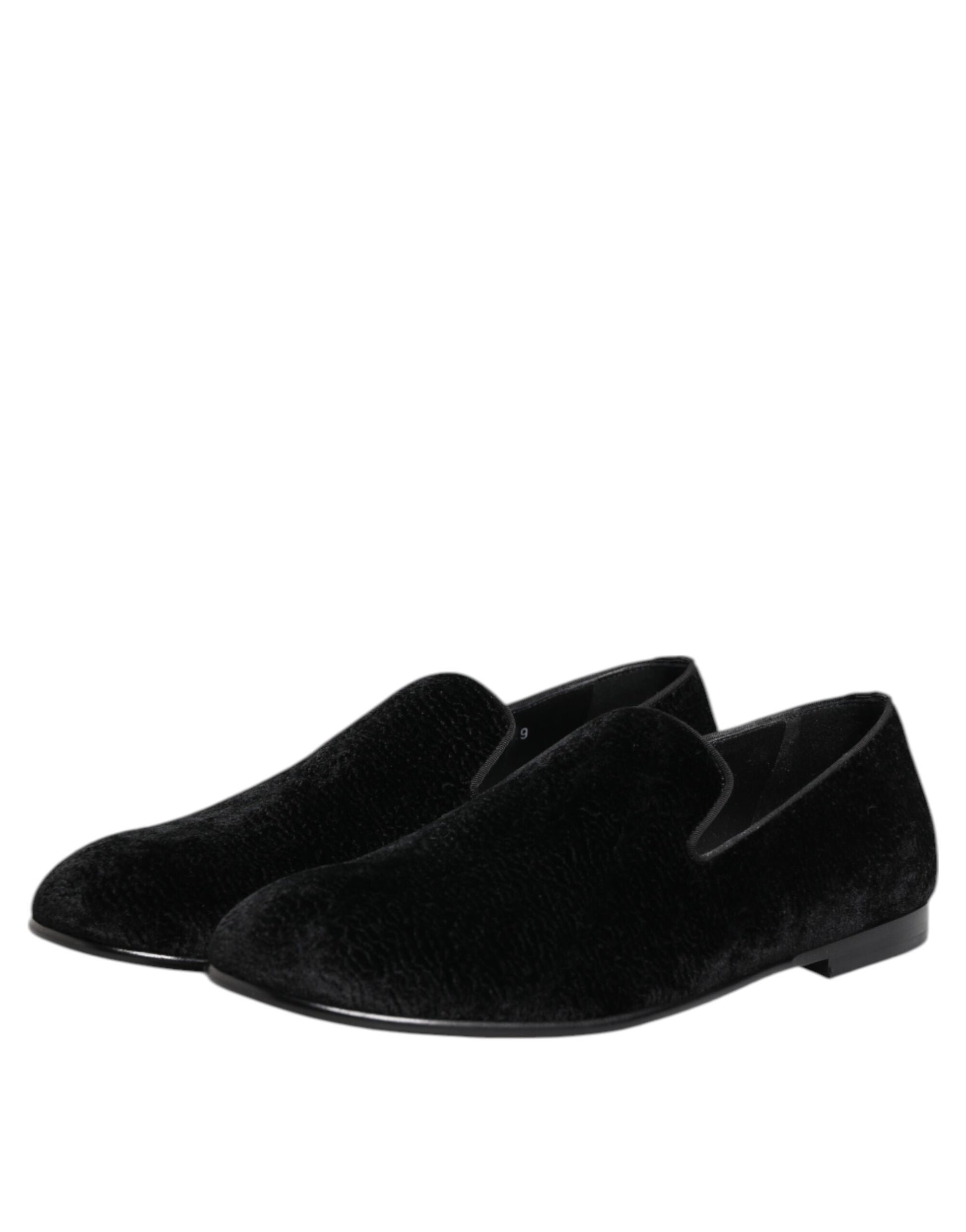 Dolce & Gabbana Black Jacquard Loafers – Exquisite Formal Men's Dress Shoes