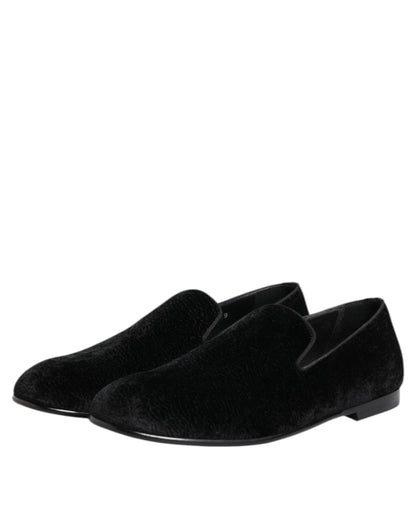 Dolce & Gabbana Black Jacquard Loafers – Exquisite Formal Men's Dress Shoes