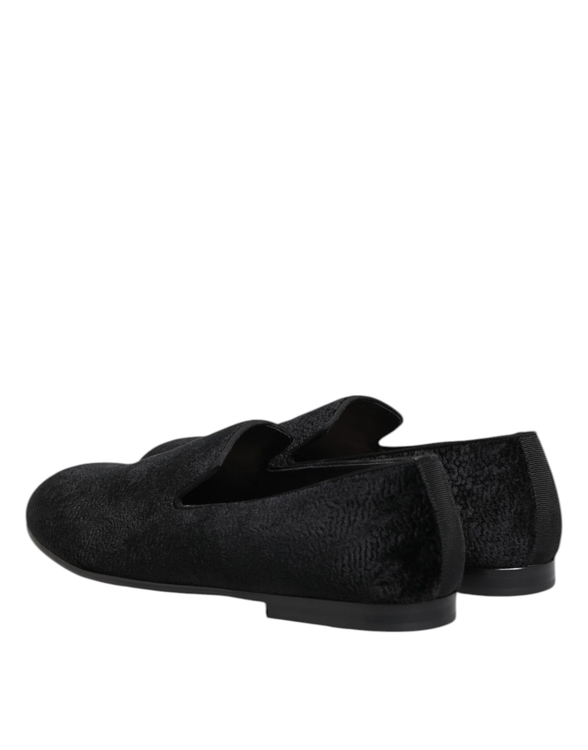 Dolce & Gabbana Black Jacquard Loafers – Exquisite Formal Men's Dress Shoes