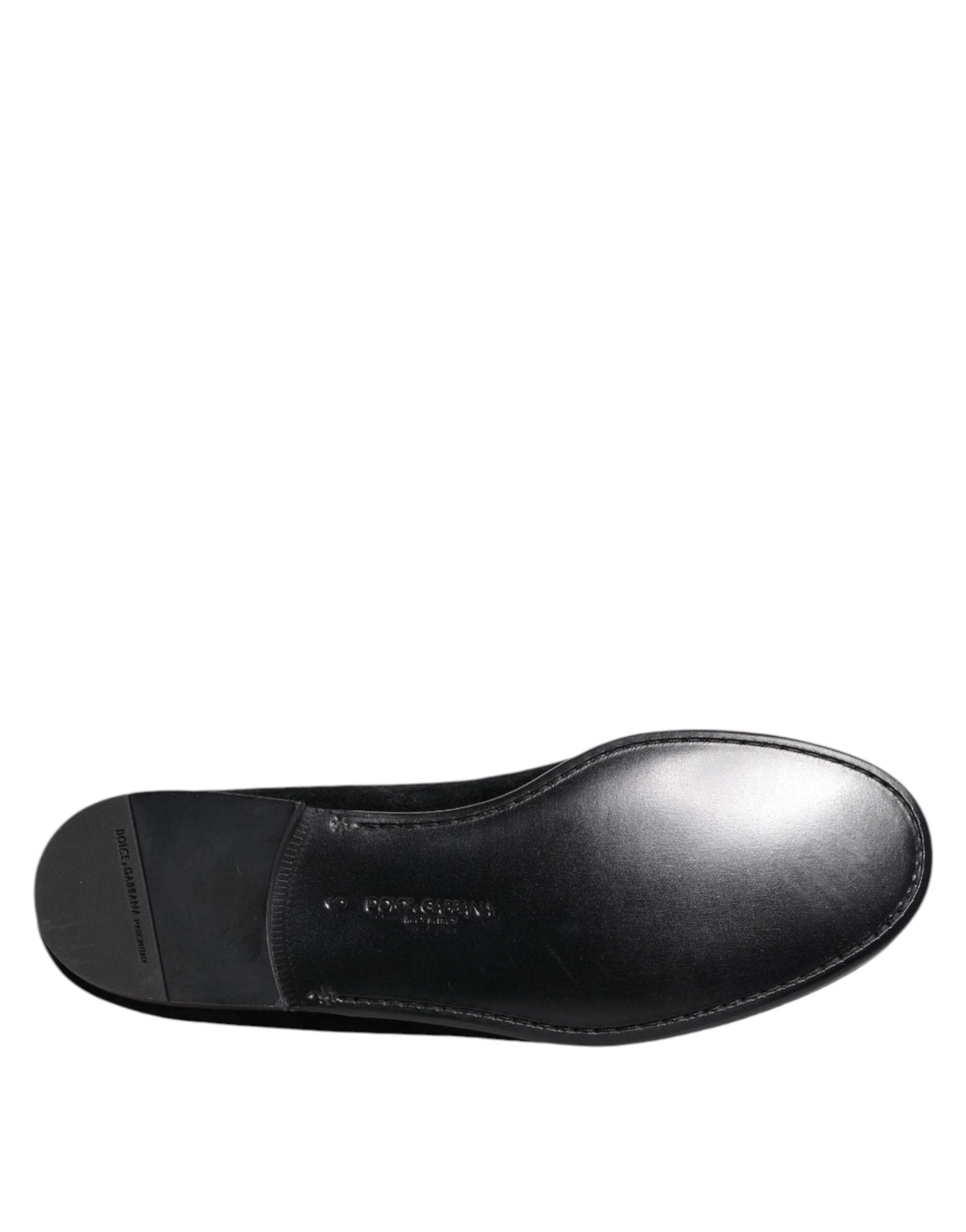 Dolce & Gabbana Black Jacquard Loafers – Exquisite Formal Men's Dress Shoes