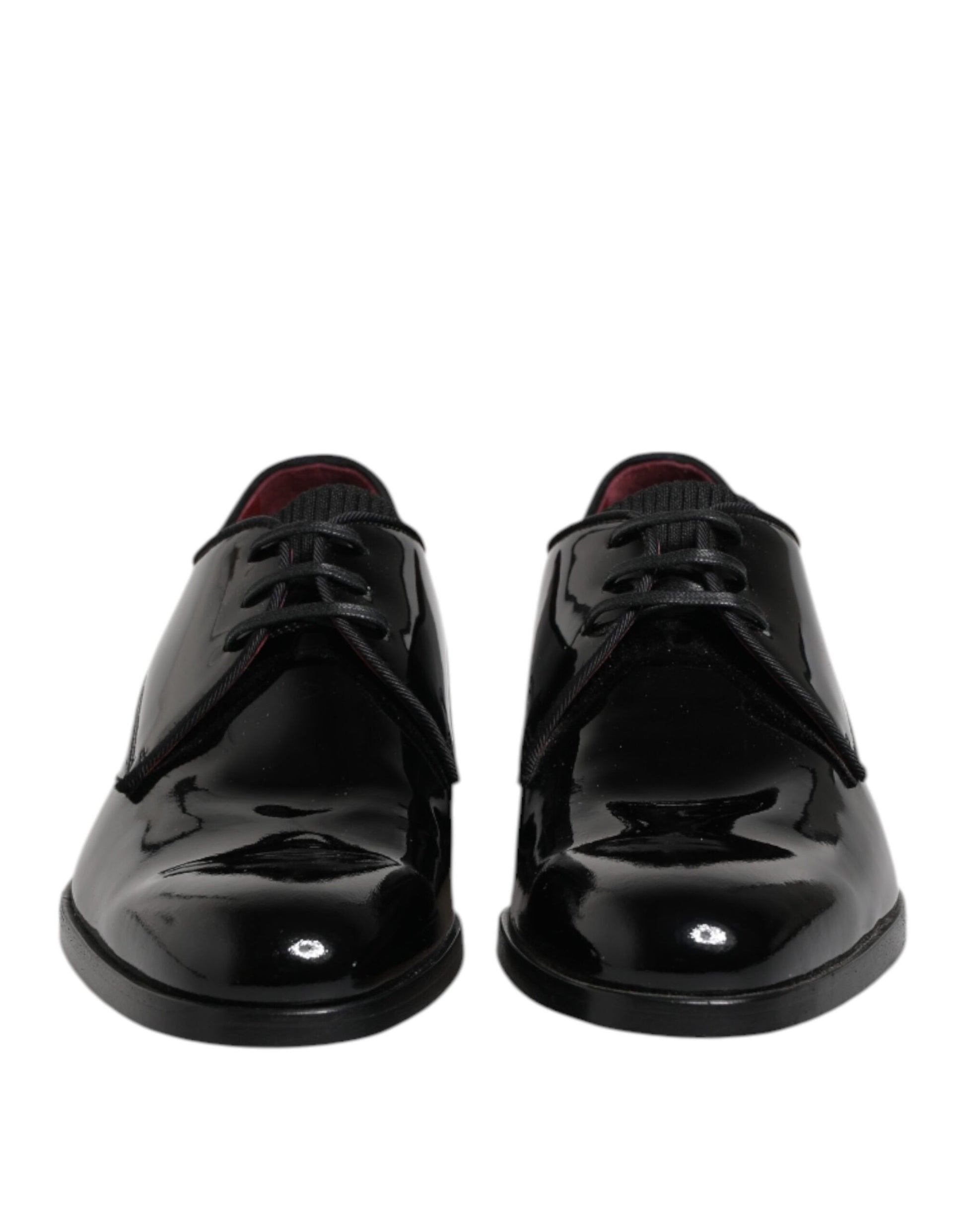 Dolce & Gabbana Black Leather Lace Up Men's Derby Formal Shoes