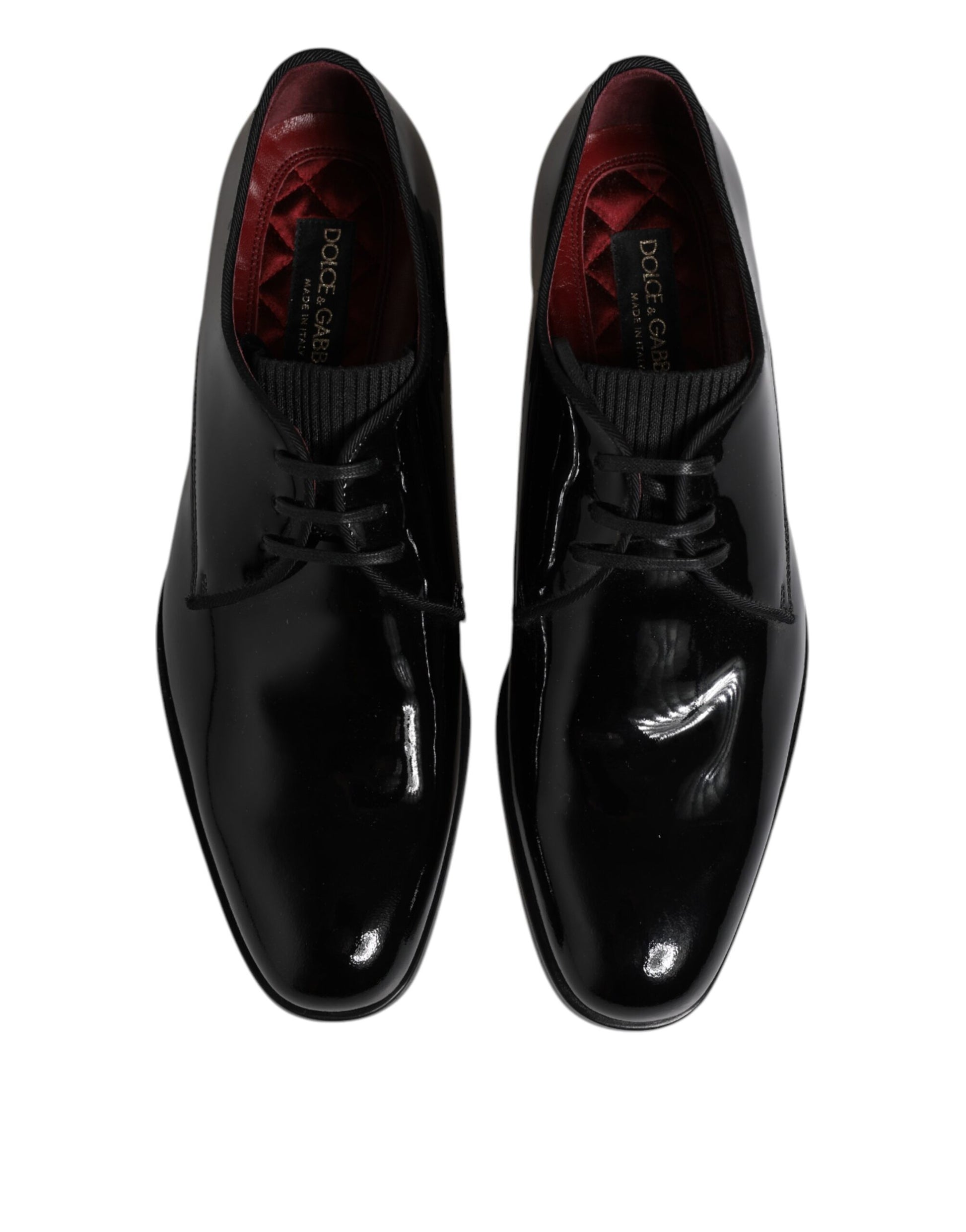 Dolce & Gabbana Black Leather Lace Up Men's Derby Formal Shoes