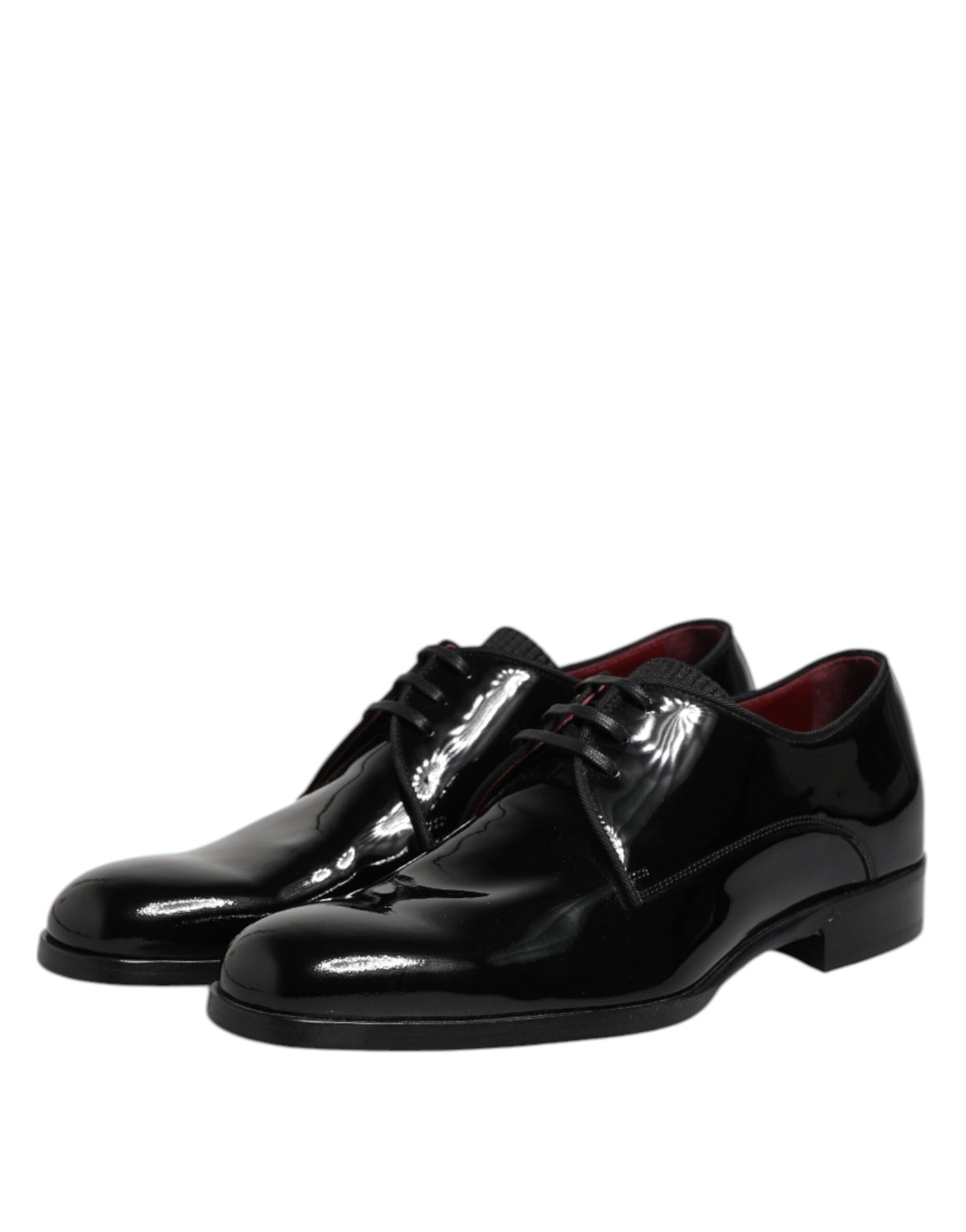 Dolce & Gabbana Black Leather Lace Up Men's Derby Formal Shoes